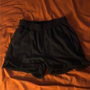 Goldie Lewinter Black Athletic Shorts with Elastic Waistband